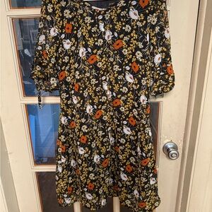 England Pop Vintage Floral Dress